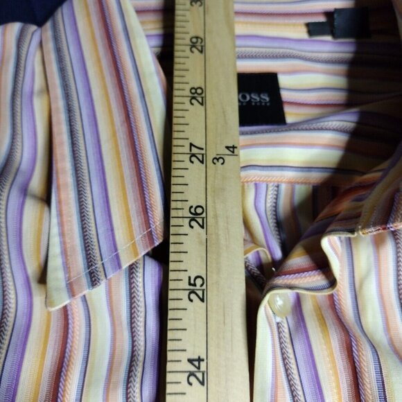 Boss Hugo Boss XL Multi-Color Men's Button Up Long Sleeve Shirt - Picture 5 of 7